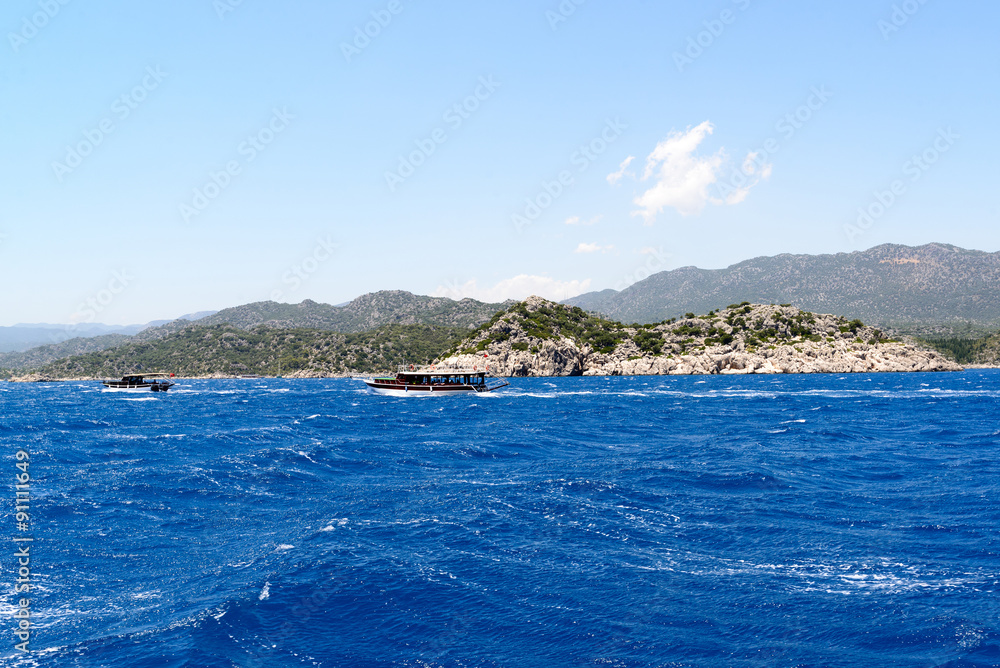 water of Mediterranean Sea off Turkish coast