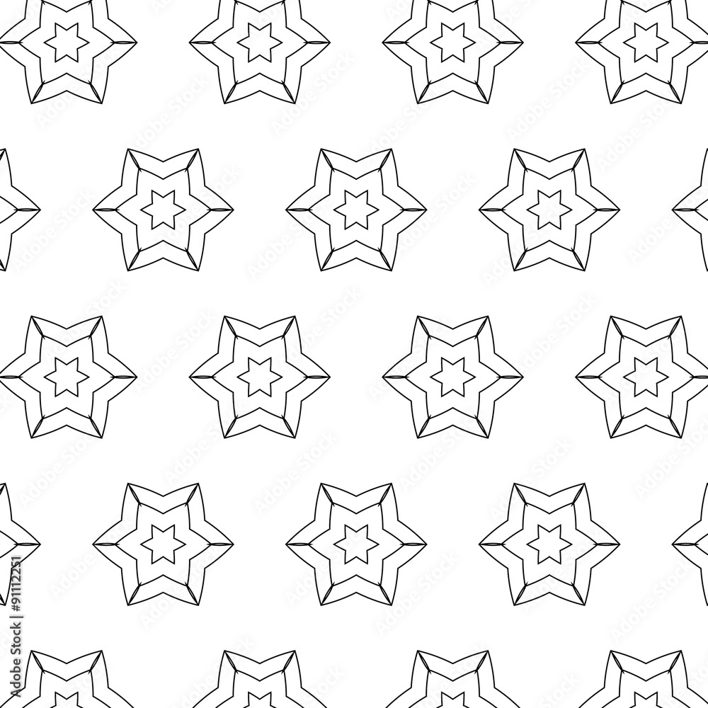 Fototapeta premium Primitive simple grey retro seamless pattern