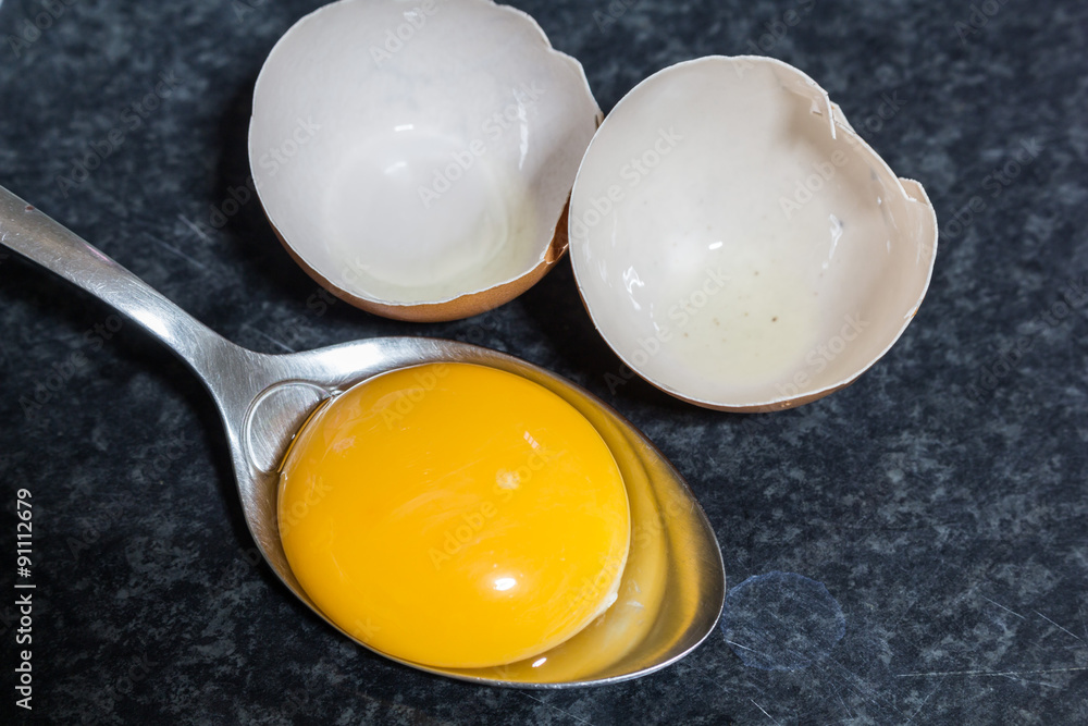 Fresh egg on black table background Fresh egg on black table background