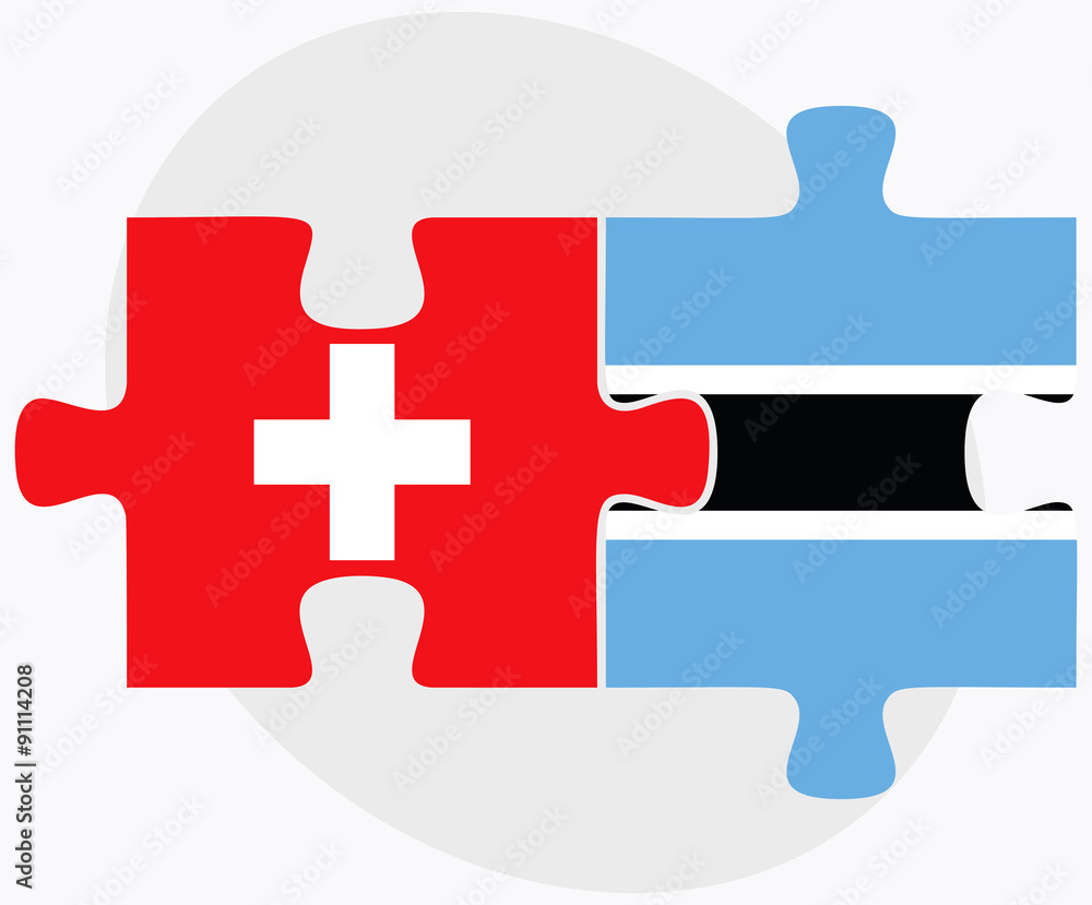 Switzerland and Botswana Flags