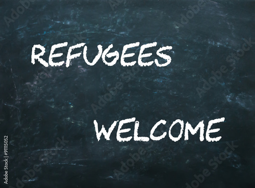 Refugees Welcome - Chalkboard