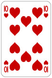 Poker playing card 10 heart