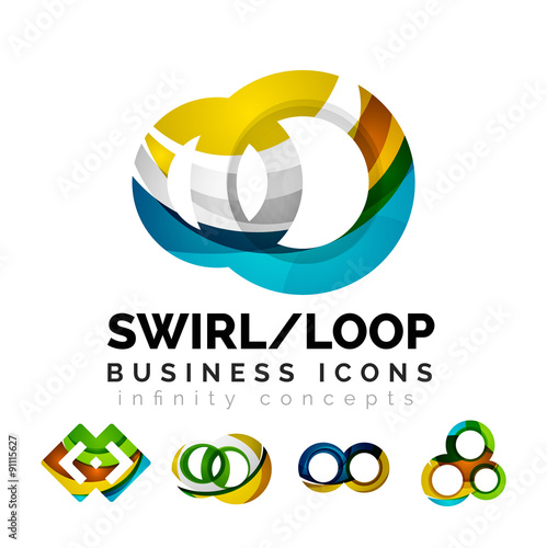 Free Download Set of infinity concepts, loop logo designs - GFXLoad