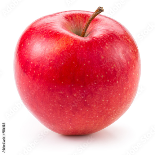 Fresh red apple isolated on white.