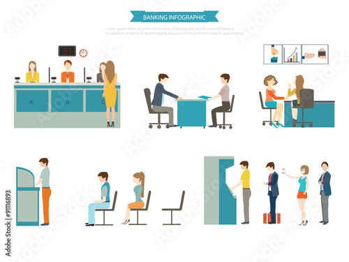 Banking concept set.