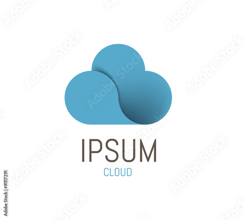 Cloud logo design.Creative technology data solutions logotype concept. Internet Business concept. Weather icon.