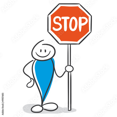 Stick Figure Series Blue