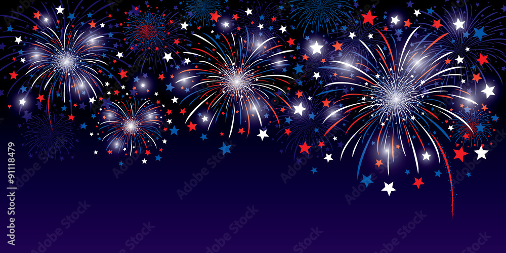 Fototapeta premium Fireworks background