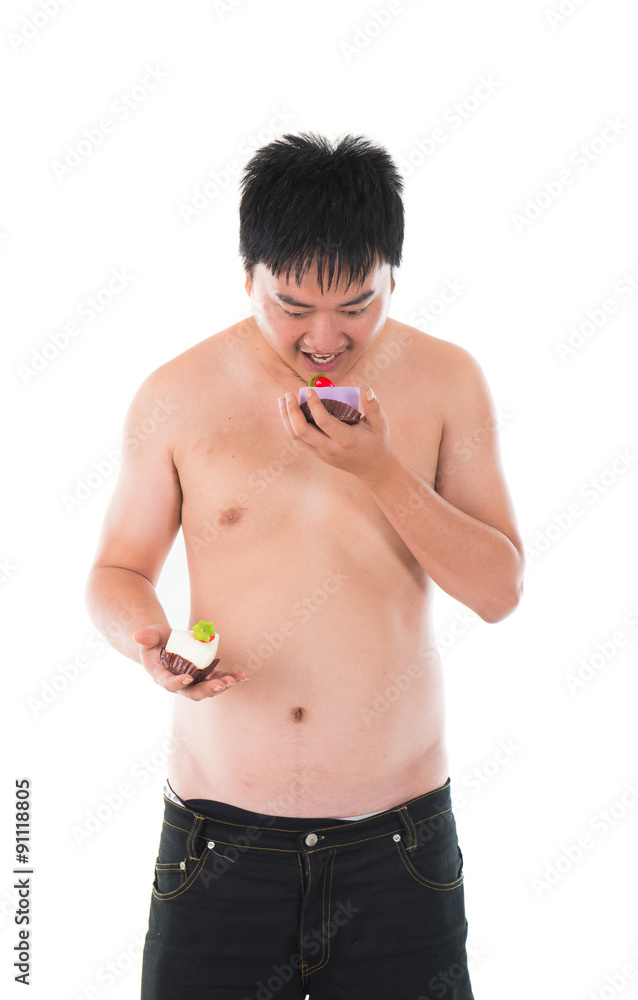 Fototapeta premium obese chinese with belly