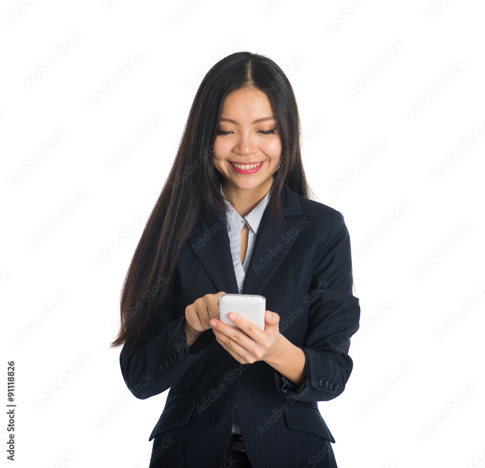 asian female business woman on a phone asian female business woman on a phone