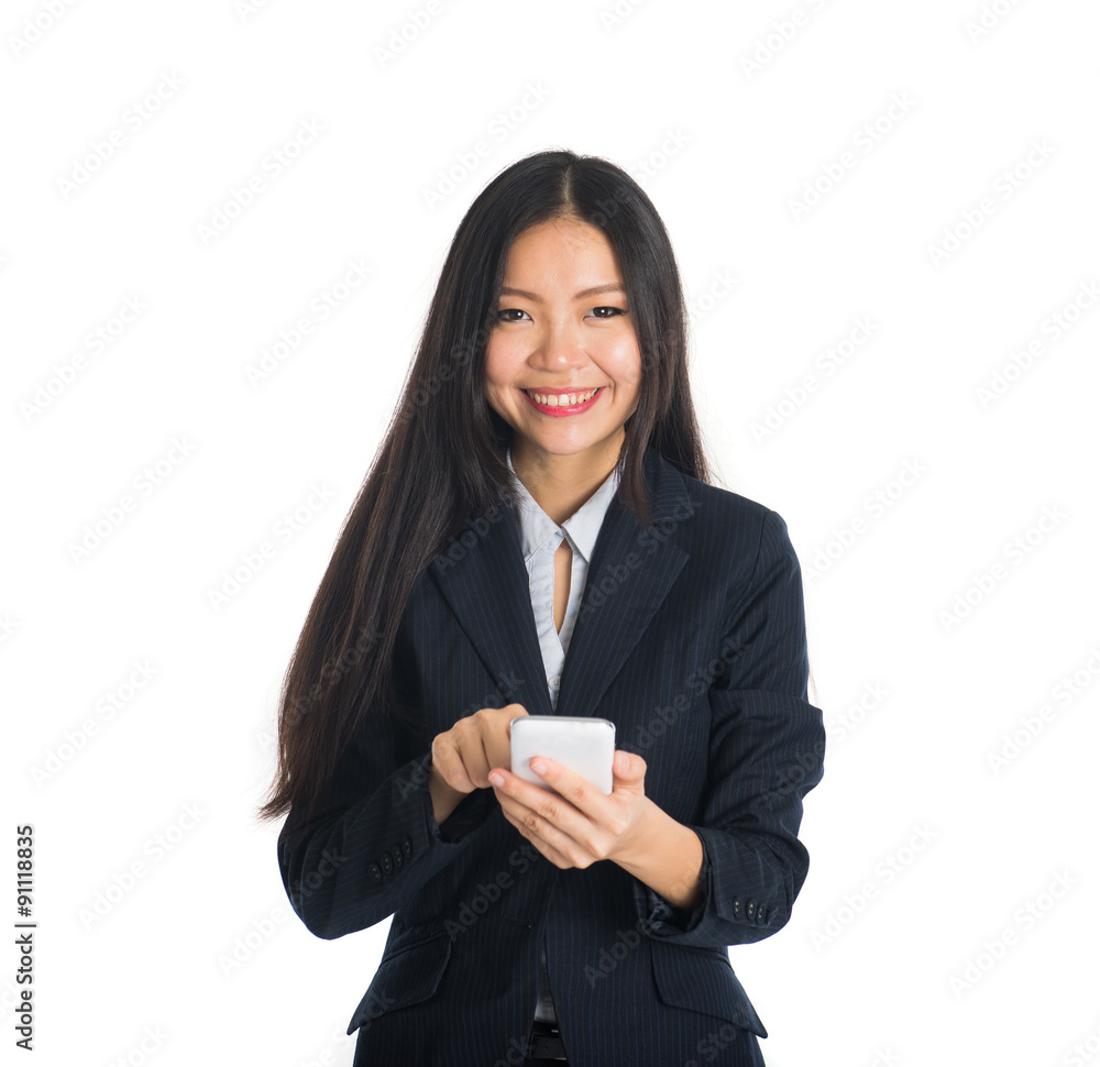 asian female business woman on a phone asian female business woman on a phone