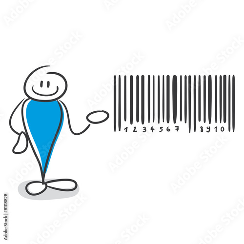 Stick Figure Series Blue