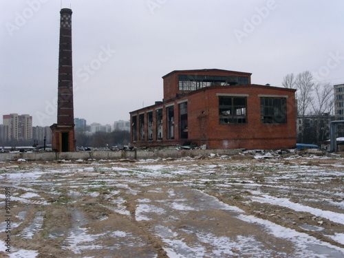 Old abandoned industrial building