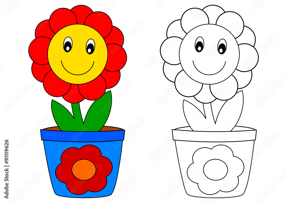 Draw Flower Pot Using Numbers Dots Stock Vector (Royalty Free) 2052499448 |  Shutterstock