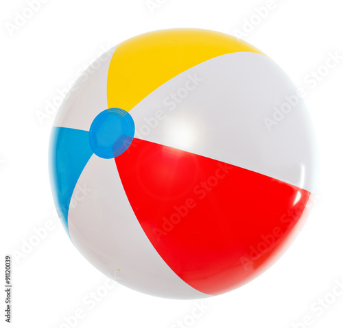 multicolored beach ball. Isolation.series of images