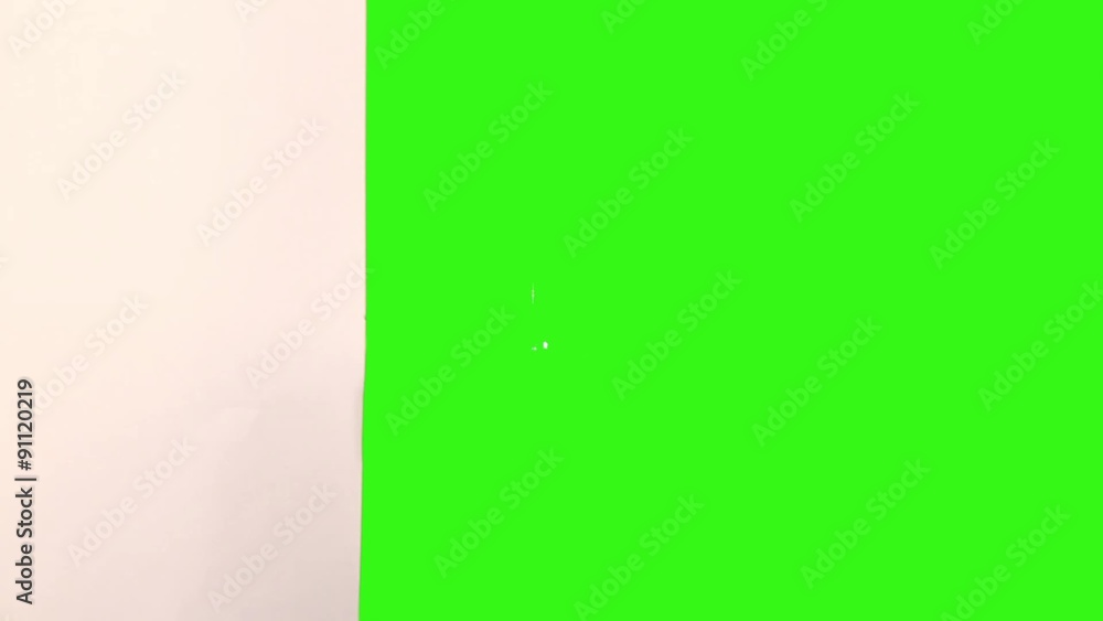 opening paper into green screen opening paper into green screen