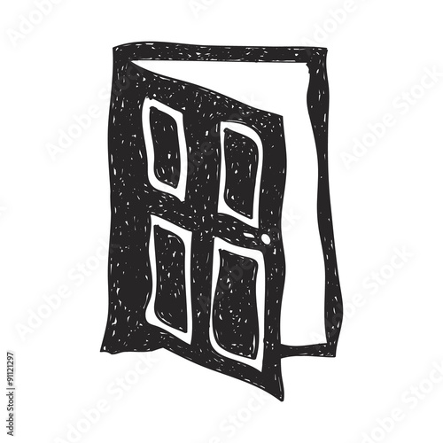 Simple doodle of a door