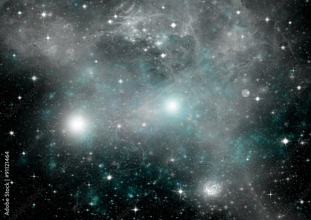galaxy in a free space galaxy in a free space