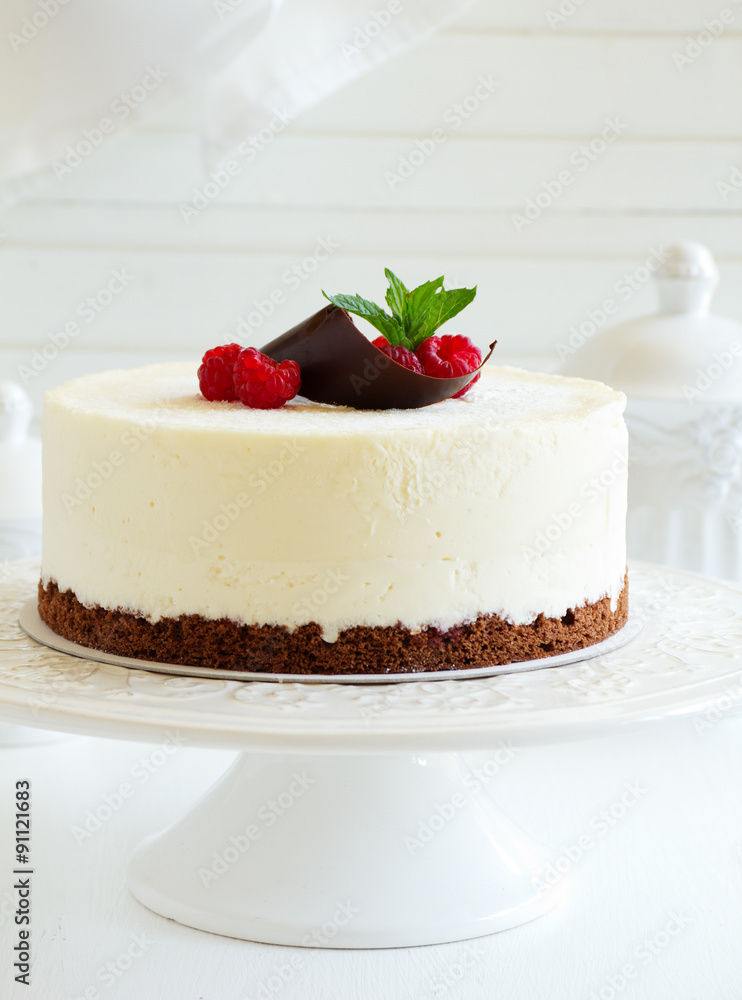 Delicious raspberry cake with raspberry jelly. Delicious raspberry cake with raspberry jelly.