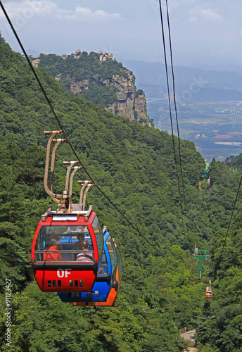 cableway in national park of mountain Lu