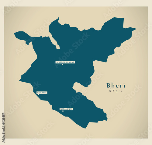 Modern Map - Bheri NP