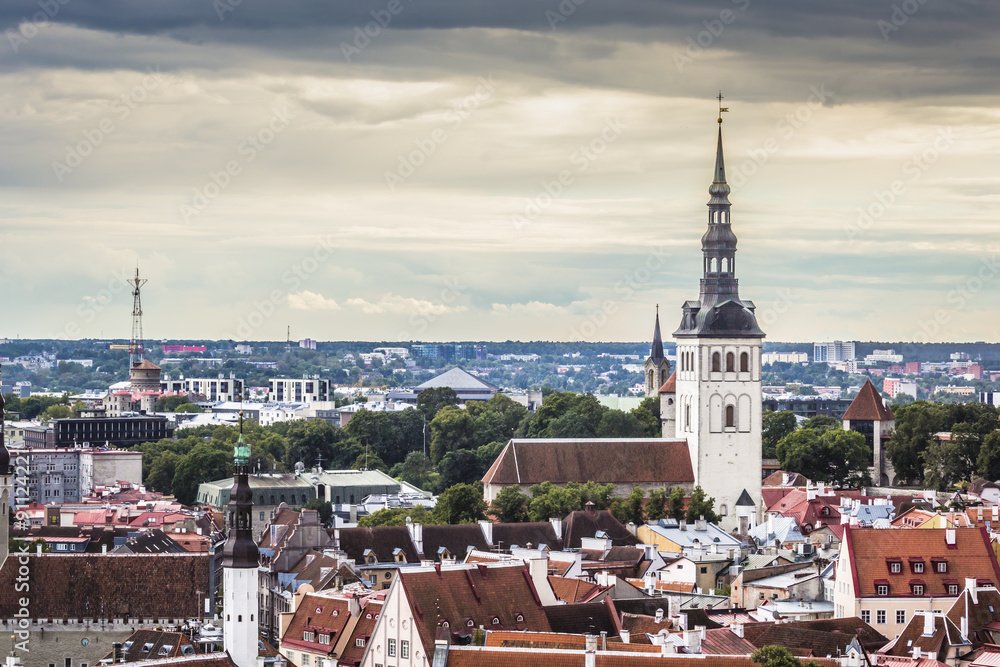 Fototapeta premium Tallinn, Estonia at the old city.