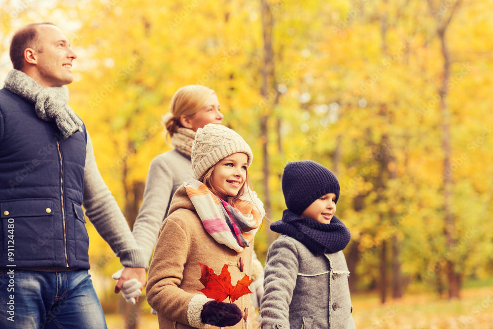 happy family in autumn park happy family in autumn park
