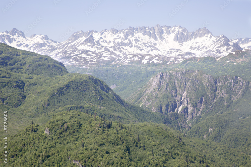 Aerial view of alaskan wilderness from a small airplane Aerial view of alaskan wilderness from a small airplane
