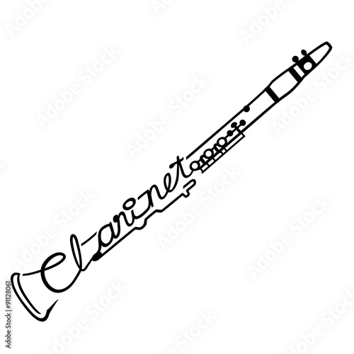 Fototapete Das Clarinet-Symbol