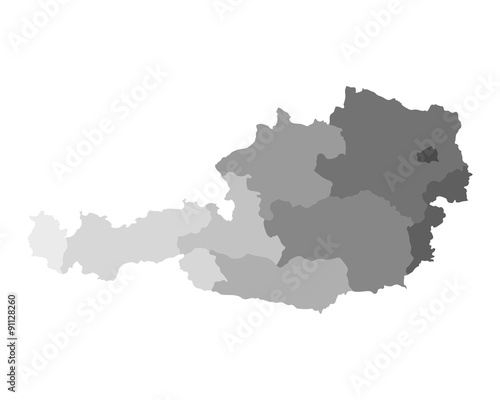 Karte von Österreich