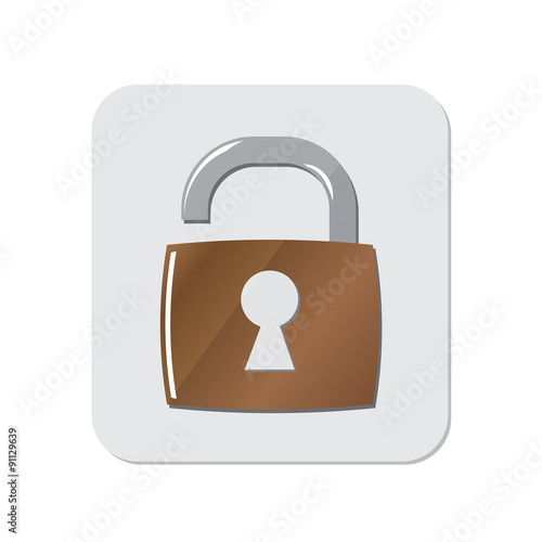 Vector  icon opened padlock