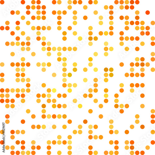 Fototapeta Naklejka Na Ścianę i Meble -  Orange Random Dots Background, Creative Design Templates