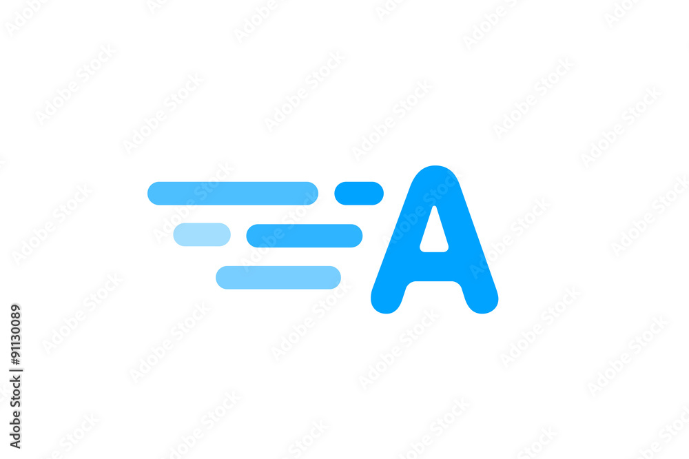 Fast line logo A monogram icon Fast line logo A monogram icon