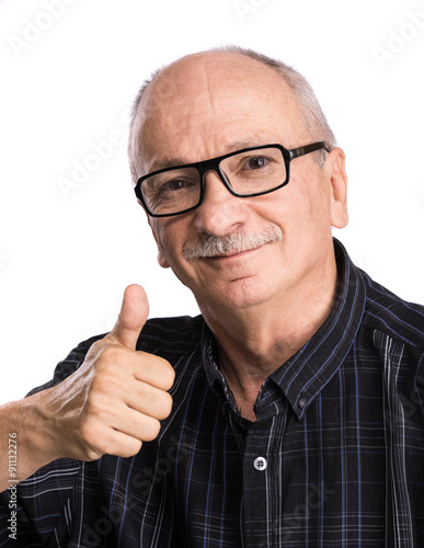 Portrait of a senior man with glasses