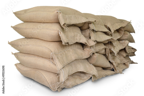 Wallpaper Mural Hemp sacks containing rice
