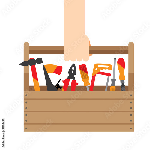 hand box with tools