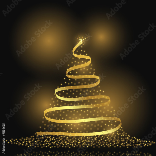 Christmas golden tree