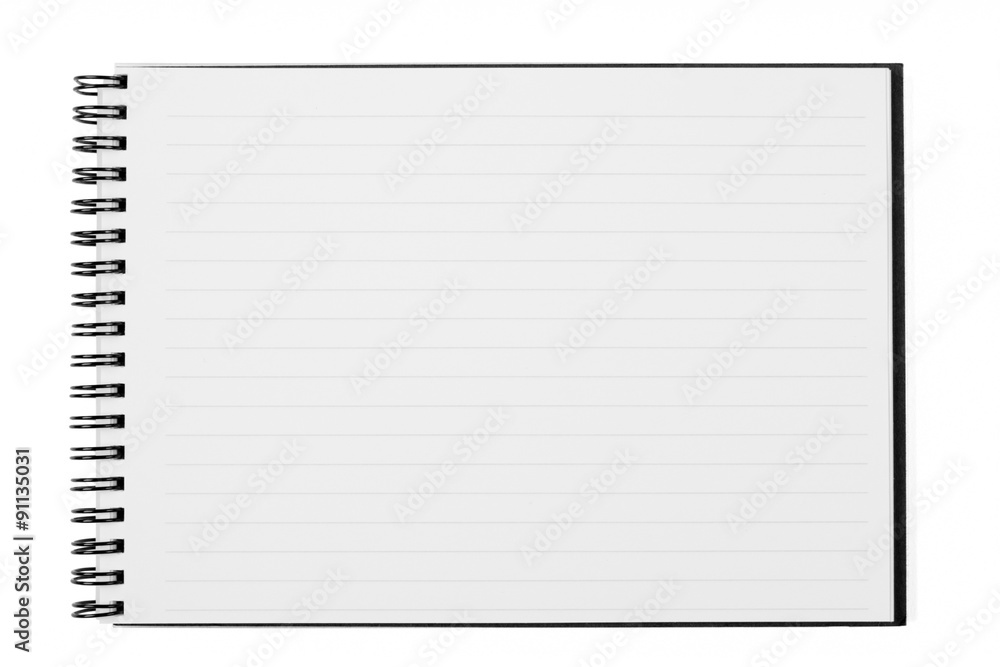 White Blank Notebook Without Line Foto de stock 341544311