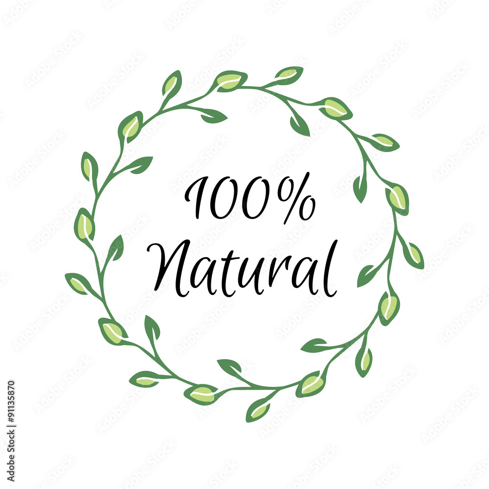 Natural hand-sketched herbal vector frame Natural hand-sketched herbal vector frame