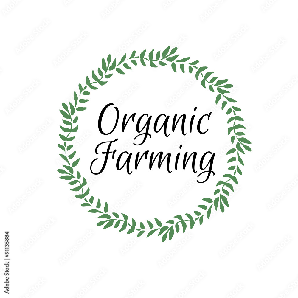 Organic hand-sketched herbal vector frame Organic hand-sketched herbal vector frame