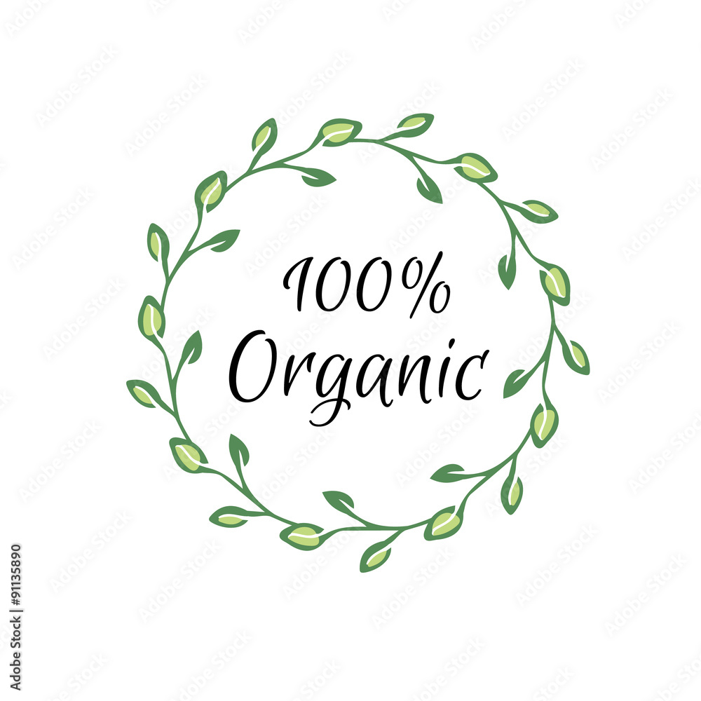 Organic hand-sketched herbal vector frame Organic hand-sketched herbal vector frame