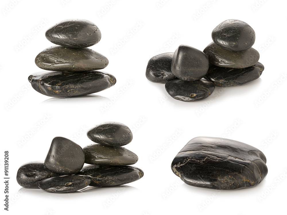 Spa stones on white background Spa stones on white background