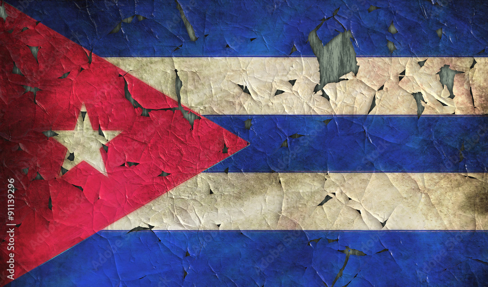 Peeling paint flag Cuba