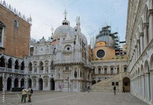 Palazzo Ducale inner court view, Venice