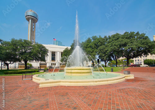 The Dallas Union train station, plaza, and tower photo