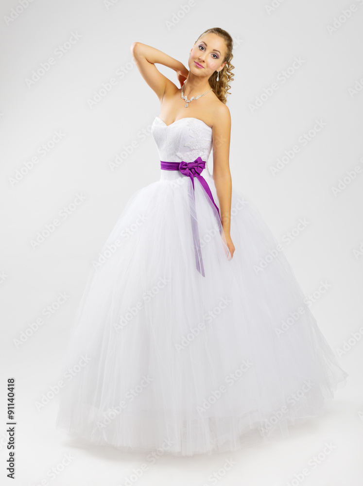 Fototapeta premium Young woman in wedding dress