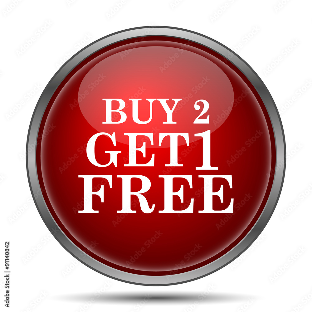 Buy 2 get 1 free offer icon