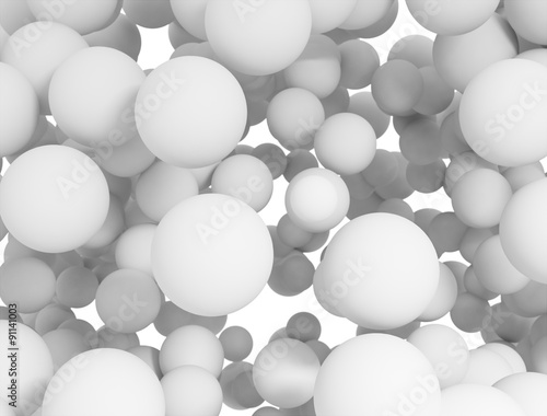 Group of white spheres 
