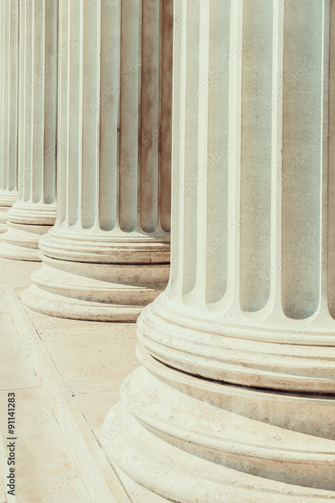Retro Photo Of Composite Greek Style Columns Retro Photo Of Composite Greek Style Columns
