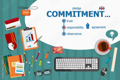 Commitment design and flat design illustration concepts 